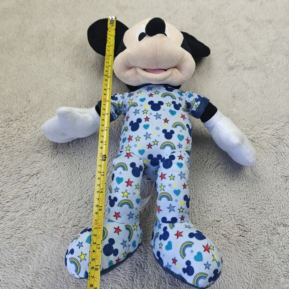 Disney Store Mickey Mouse Just Play Plush Toy Plushie In Starry Pajamas 18" - Picture 6 of 6